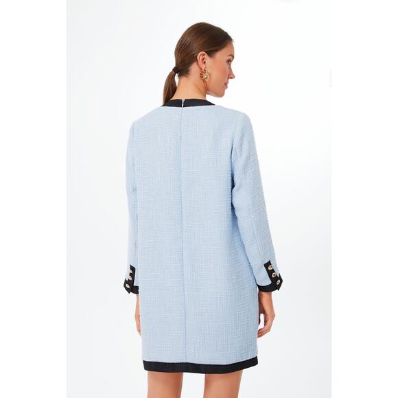 TUCKERNUCK Pomander Place Light Blue Coco Tweed Bow Dress NWT Size XXXL - Picture 5 of 9